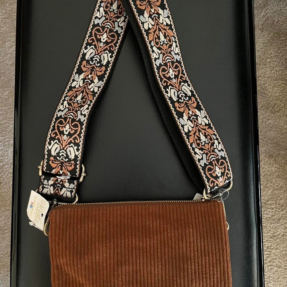 Custom-made Brown corduroy shoulder bag‎